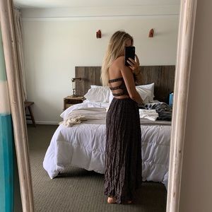 Strapless maxi dress